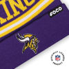 Picture of FOCO Minnesota Vikings NFL Logo Stripe Pom Beanie Hat, Team Color