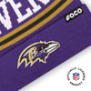 Picture of FOCO Baltimore Ravens NFL Logo Stripe Pom Beanie Hat, Team Color