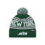 Picture of FOCO New York Jets NFL Logo Stripe Pom Beanie Hat, Team Color