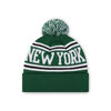 Picture of FOCO New York Jets NFL Logo Stripe Pom Beanie Hat, Team Color