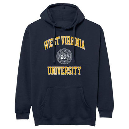 Picture of Barnesmith West Virginia University WVU Mountaineer Hooded Sweatshirt, Heritage, Navy, Small