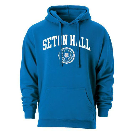 Picture of Barnesmith Seton Hall University SHU The Pirate Hooded Sweatshirt, Heritage, Royal Blue, Small