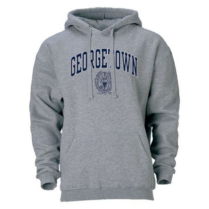 Picture of Barnesmith Georgetown University GU Bulldog Hooded Sweatshirt, Heritage, Charcoal Grey, Small