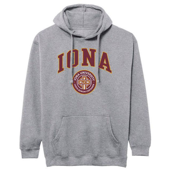Picture of Barnesmith Iona University Iona Gaels Hooded Sweatshirt, Heritage, Charcoal Grey, Small