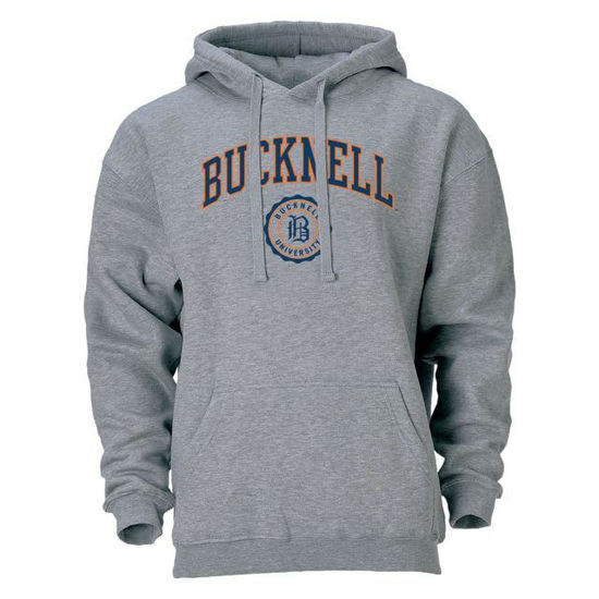 Picture of Barnesmith Bucknell University BU Bison Hooded Sweatshirt, Heritage, Charcoal Grey, Small