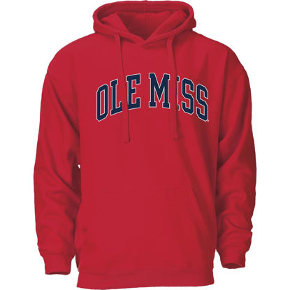 Picture of Barnesmith University of Mississippi Ole Miss Rebels Hooded Sweatshirt, Heritage, Red, Large