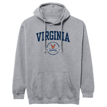 Picture of Barnesmith UVA University of Virginia Cavaliers Hooded Sweatshirt, Heritage, Charcoal Grey, XX-Large