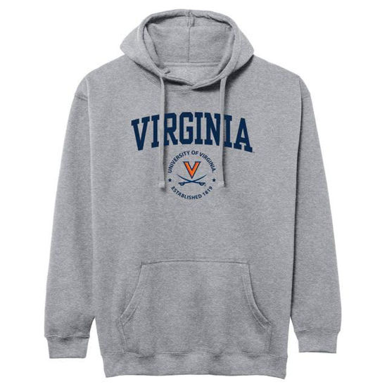 Picture of Barnesmith UVA University of Virginia Cavaliers Hooded Sweatshirt, Heritage, Charcoal Grey, XX-Large
