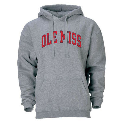 Picture of Barnesmith University of Mississippi Ole Miss Rebels Hooded Sweatshirt, Heritage, Charcoal Grey, Medium