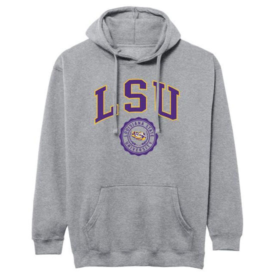 Picture of Barnesmith Louisiana State University LSU Tigers Hooded Sweatshirt, Heritage, Charcoal Grey, Small