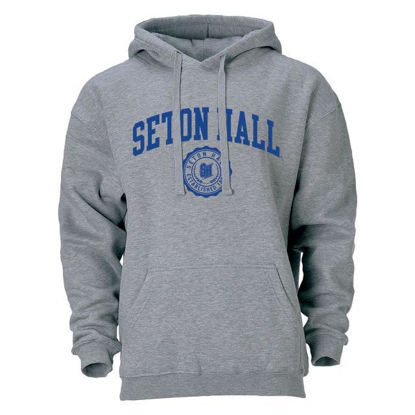 Picture of Barnesmith Seton Hall University SHU The Pirate Hooded Sweatshirt, Heritage, Charcoal Grey, Medium