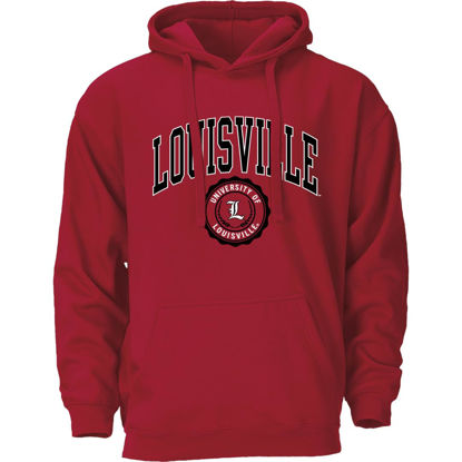 Picture of Barnesmith University of Louisville UofL Cardinal Bird Hooded Sweatshirt, Heritage, Cardinal, Small