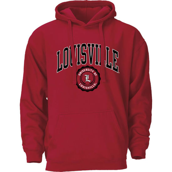 Picture of Barnesmith University of Louisville UofL Cardinal Bird Hooded Sweatshirt, Heritage, Cardinal, Small