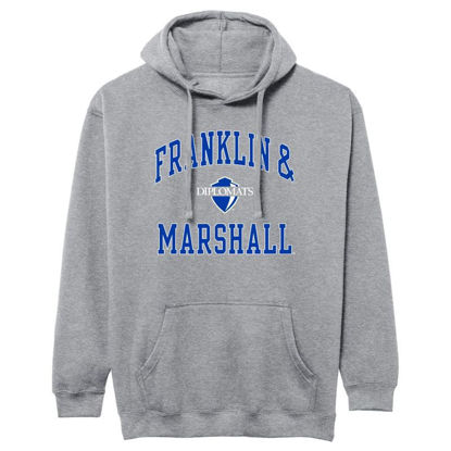 Picture of Barnesmith Franklin & Marshall College F&M Diplomats Hooded Sweatshirt, Heritage, Charcoal Grey, Large