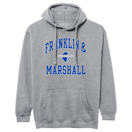 Picture of Barnesmith Franklin & Marshall College F&M Diplomats Hooded Sweatshirt, Heritage, Charcoal Grey, Large