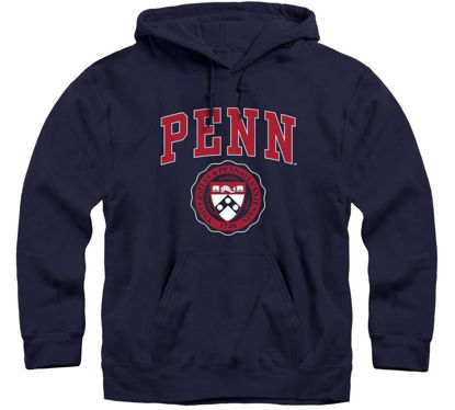 Picture of Barnesmith University of Pennsylvania Quakers Hooded Sweatshirt, Heritage, UPenn - Navy, Small
