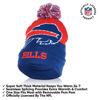 Picture of Ultra Game NFL Official Adults Unisex Super Soft Winter Beanie Knit Hat With Extra Warm Touch Screen Gloves, Buffalo Bills, Team Color 2, 1SIZE