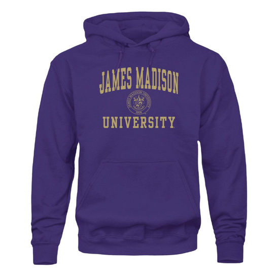 Picture of Barnesmith James Madison University JMU Dog Hooded Sweatshirt, Heritage, Purple, Medium