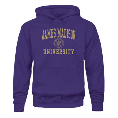 Picture of Barnesmith James Madison University JMU Dog Hooded Sweatshirt, Heritage, Purple, Small
