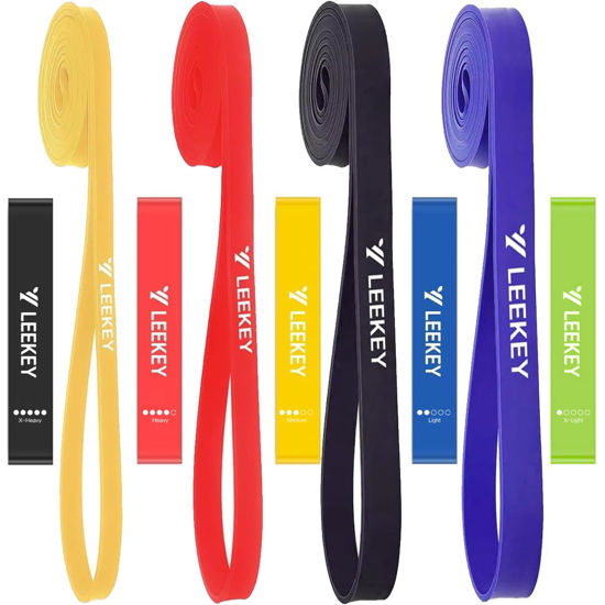 Picture of LEEKEY Resistance Bands, Exercise Bands Pull Up Assist Bands - Workout Bands Set - Mobility Band Powerlifting Bands for Men and Women Fitness Training, Physical Therapy,Home Workouts