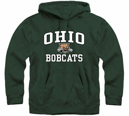 Picture of Barnesmith Ohio University Bobcats Hooded Sweatshirt, Heritage, Hunter Green, XX-Large