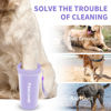 Picture of Dog Paw Cleaner, Washer, Buddy Muddy Pet Foot Cleaner for Small Medium Large Breed Dogs/Cats (with 3 absorbent towel) (Purple, Large)