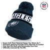 Picture of Ultra Game NFL Official Adults Unisex Super Soft Winter Beanie Knit Hat With Extra Warm Touch Screen Gloves, Philadelphia Eagles, Team Color 1, 1SIZE
