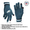 Picture of Ultra Game NFL Official Adults Unisex Super Soft Winter Beanie Knit Hat With Extra Warm Touch Screen Gloves, Philadelphia Eagles, Team Color 1, 1SIZE