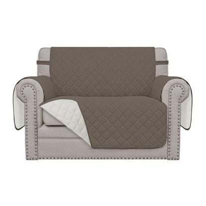 Picture of Easy-Going Oversized Chair Sofa Slipcover Reversible Sofa Cover Water Resistant Couch Cover Furniture Protector Cover with Elastic Straps for Pets Dog (Oversized Chair, Taupe/Ivory)