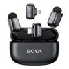 Picture of BOYA mini Wireless Microphone for iPhone/Android/PC/Tablets with USB C/Lightning Plug, MFi Certified, Noise Reduction, AI Voice Changer, 30H Battery Life with Charging Case for Video Recording Podcast