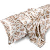 Picture of MR&HM Satin Body Pillow Cover, 20x54 inches Body Pillow Case for Adults, Silk Satin Cooling Body Pillow Pillowcase with Envelope Closure (20x54, Taupe Leopard)