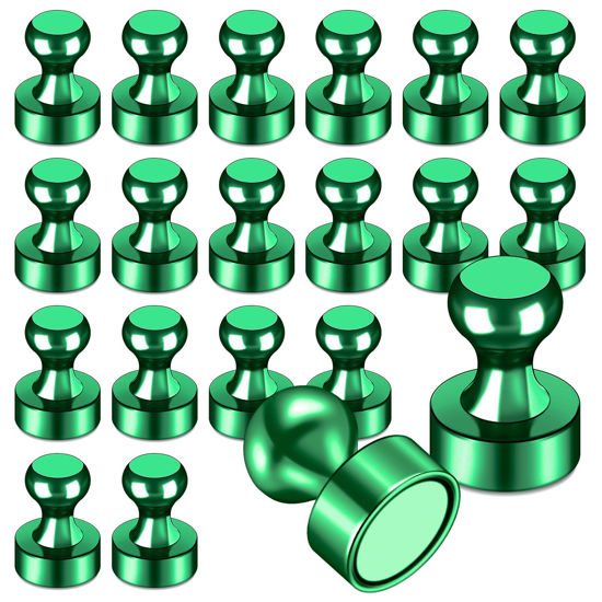 Picture of LOVIMAG Refrigerator Magnets, 20 Pack Fridge Magnets Green Strong Magnets for Whiteboard, Small Neodymium Magnets for Fridge, Ideal for Lockers, Kitchen, Office, Map,Home Decorative