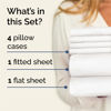 Picture of King 6 Piece Sheet Set - Breathable & Cooling Bed Sheets - Hotel Luxury Bed Sheets for Women, Men, Kids & Teens - Sheets w/ Deep Pockets & Easy Fit - Soft & Wrinkle Free - King Antique White Sheets