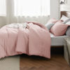 Picture of Bedsure Full Comforter Set - Pink Full Size Comforter, Soft Bedding for All Seasons, Cationic Dyed Bedding Set, 3 Pieces, 1 Comforter (82"x86") and 2 Pillow Shams (20"x26"+2")