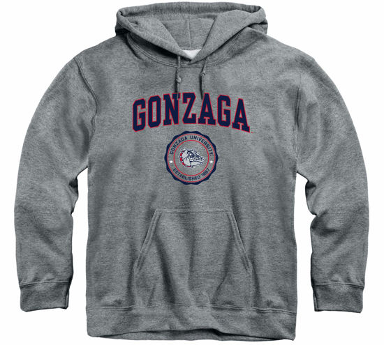 Picture of Barnesmith Gonzaga University Bulldogs Hooded Sweatshirt, Heritage, Charcoal Grey, Large