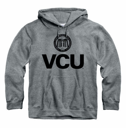 Picture of Barnesmith Virginia Commonwealth University Rams Hooded Sweatshirt, Heritage, Charcoal Grey, Medium