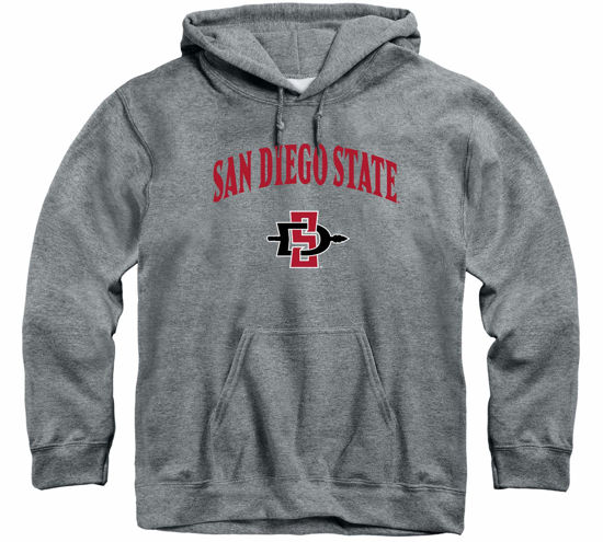 Picture of Barnesmith SDSU San Diego State University Aztecs Hooded Sweatshirt, Heritage, Charcoal Grey, XX-Large