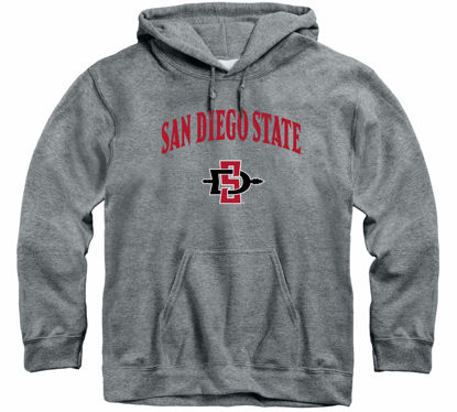Picture of Barnesmith SDSU San Diego State University Aztecs Hooded Sweatshirt, Heritage, Charcoal Grey, Medium