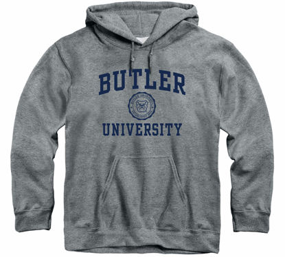 Picture of Barnesmith Butler University Bulldogs Hooded Sweatshirt, Heritage, Charcoal Grey, Medium