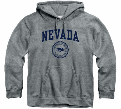 Picture of Barnesmith University of Nevada at Reno Wolfpack Hooded Sweatshirt, Heritage, Charcoal Grey, Medium