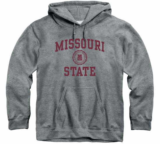 Picture of Barnesmith Missouri State University Bears Hooded Sweatshirt, Heritage, Charcoal Grey, Large