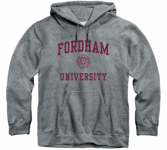 Picture of Barnesmith Fordham University Rams Hooded Sweatshirt, Heritage, Charcoal Grey, Large