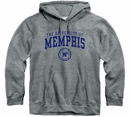 Picture of Barnesmith University of Memphis Tigers Hooded Sweatshirt, Heritage, Charcoal Grey, Medium
