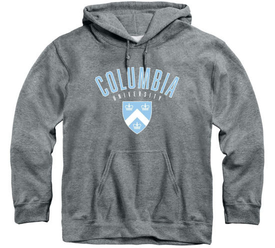 Picture of Barnesmith Columbia University Lions Hooded Sweatshirt, Heritage, Charcoal Grey, Medium