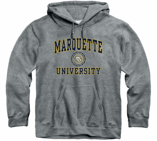 Picture of Barnesmith Marquette University Golden Eagles Hooded Sweatshirt, Heritage, Charcoal Grey, Medium
