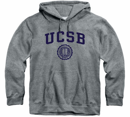 Picture of Barnesmith University of California, Santa Barbara Gauchos Hooded Sweatshirt, Heritage, Charcoal Grey, Medium