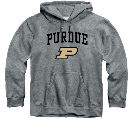 Picture of Barnesmith Purdue University Boilermakers Hooded Sweatshirt, Heritage, Charcoal Grey, Large