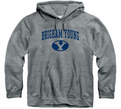 Picture of Barnesmith Brigham Young University Cougars Hooded Sweatshirt, Heritage, Charcoal Grey, Large