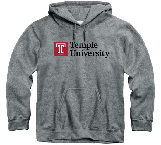 Picture of Barnesmith Temple University Owls Hooded Sweatshirt, Heritage, Charcoal Grey, Small