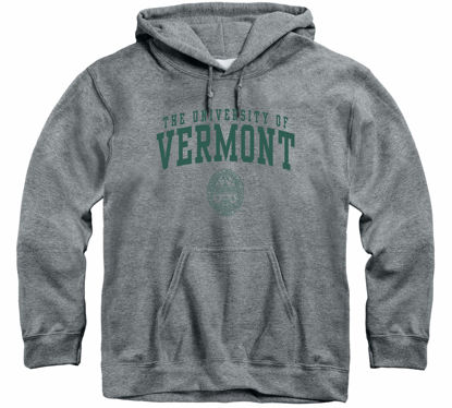 Picture of Barnesmith University of Vermont Catamounts Hooded Sweatshirt, Heritage, Charcoal Grey, Medium